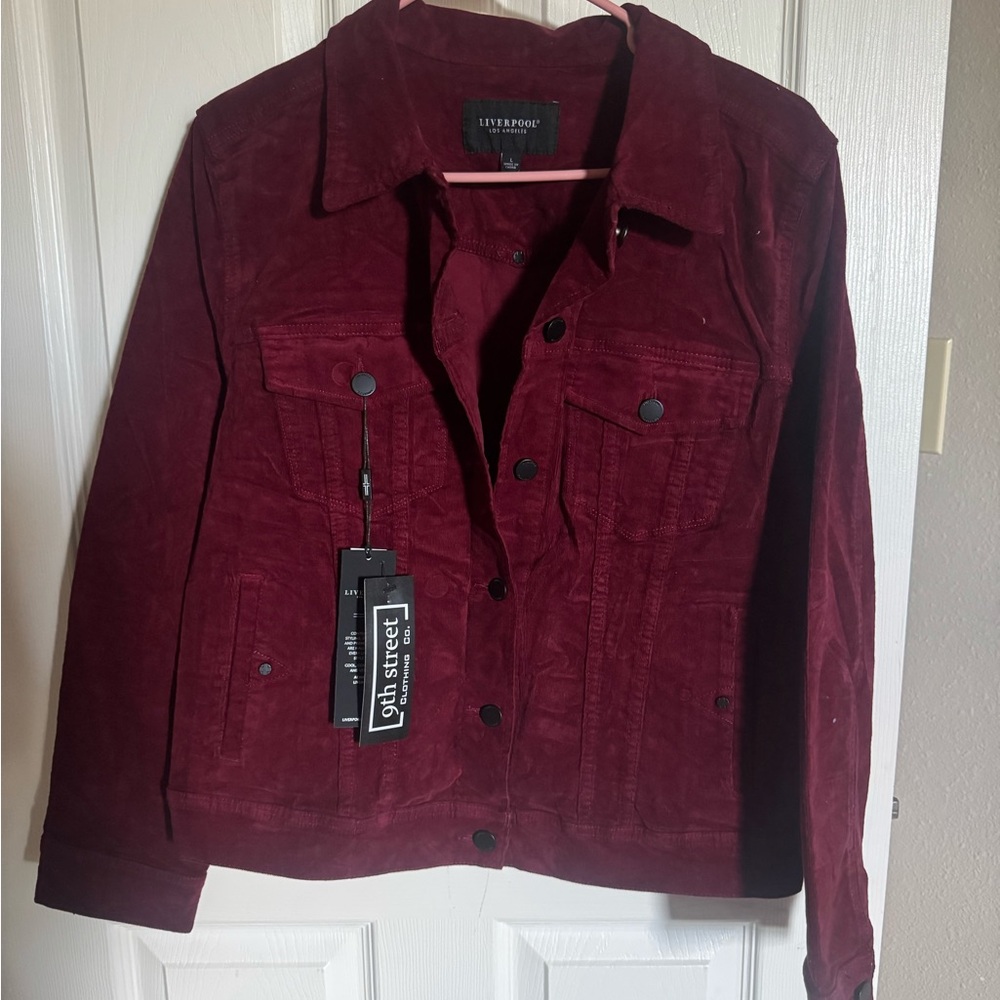 Liverpool Burgundy Jean Jacket